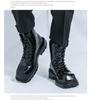 Men's Plus Size Square Toe Leather Ankle Boots - British Style, Formal & Casual High-Top Shoes