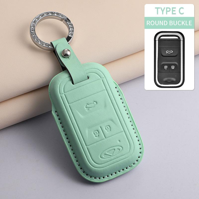 For Chery Tiggo 5 7 8 Tiggo 8 3x Arrizo 5 6 Pro Gx 5x EQ7 Jaecoo J7 7 J8 Omoda 5 C5 PU Car Keychain Shell Holder Car Accessories