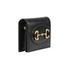 Gucci 1955 Horsebit Leather Card Holder Wallet Women Wallet Black 621887-0YK0G-1000