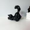 White Stretching Cat Figurine Glow in The Dark Cat Resin Sculpture  Party Decoration