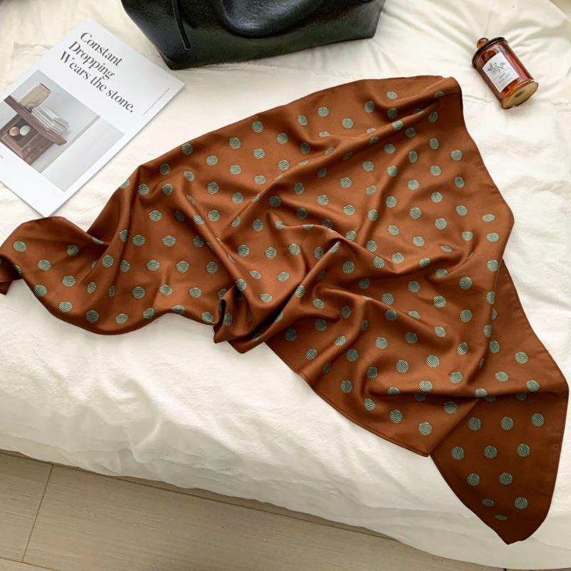 Cashew flower silk scarf new trend bag headscarf headband neck protector scarf scarf small shawl triangle scarf fart curtain