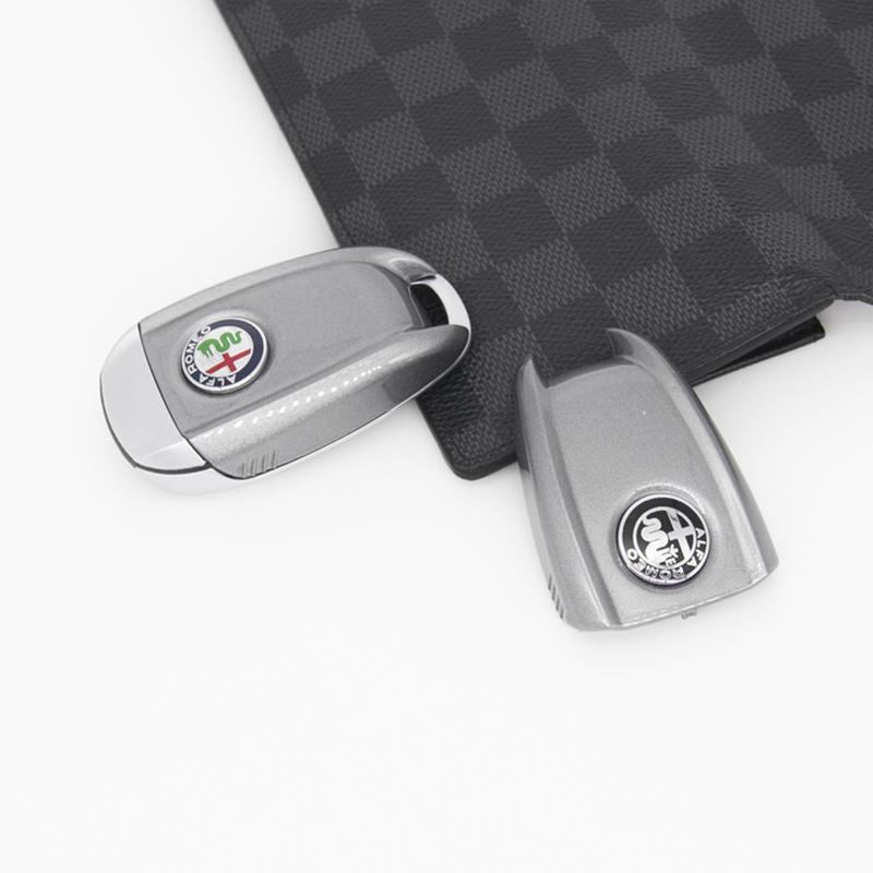 SYENG1 Car Key Cover Replacement Key Case for Alfa Romeo Giulia Stelvio Tonale Carbon Fiber Style
