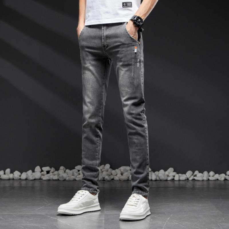 JYL New Men's Jeans Are Straight, Elastic, Narrow and Wear-resistant.