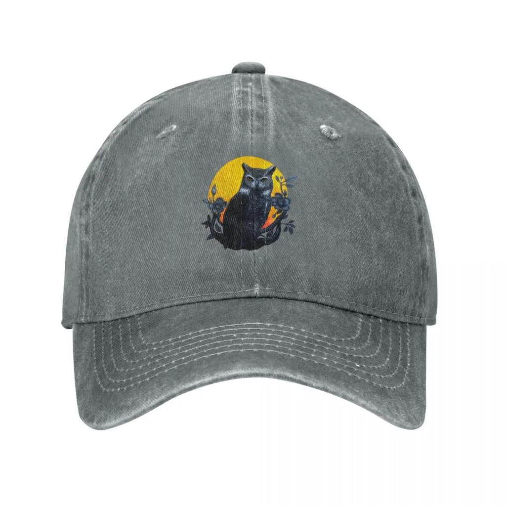 Owl fool moon fairy flowers tshirt Women Baseball Cap hiking hat Anime Hat Ball Cap fun hats Unisex Womens