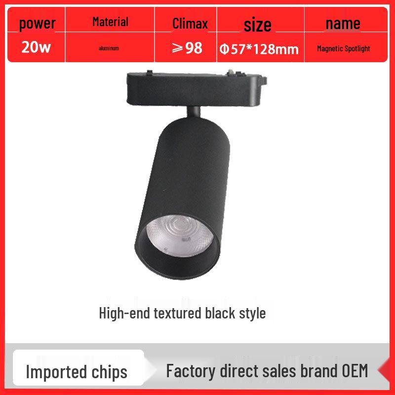 Ultra-Thin Magnetic Track Light for Rooms and Hallways