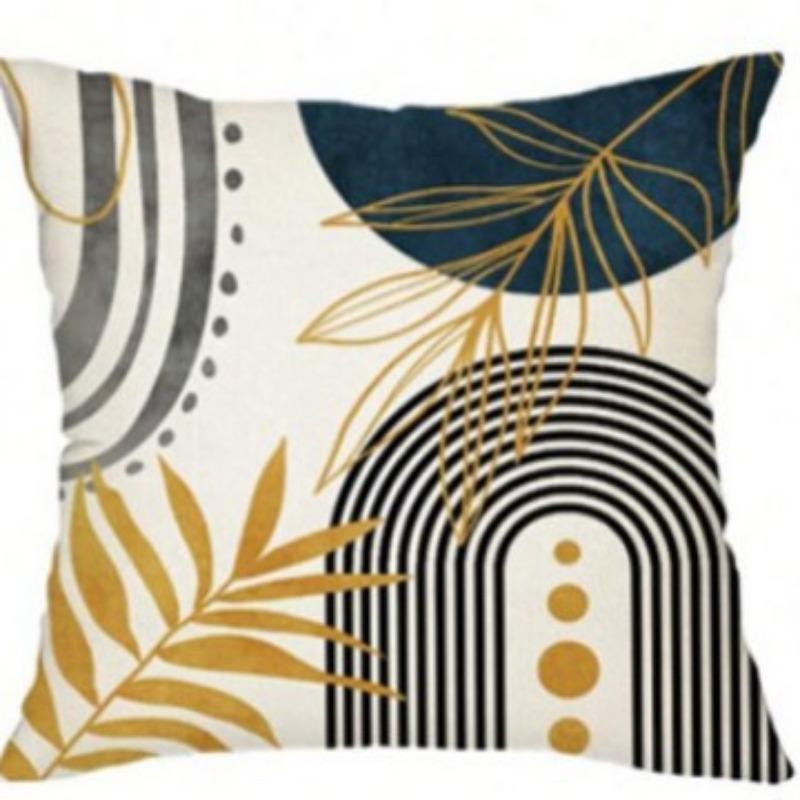 Modern Geometric Abstract Pattern Pillow Case Linen Printing Sofa Office Decorative Cushions