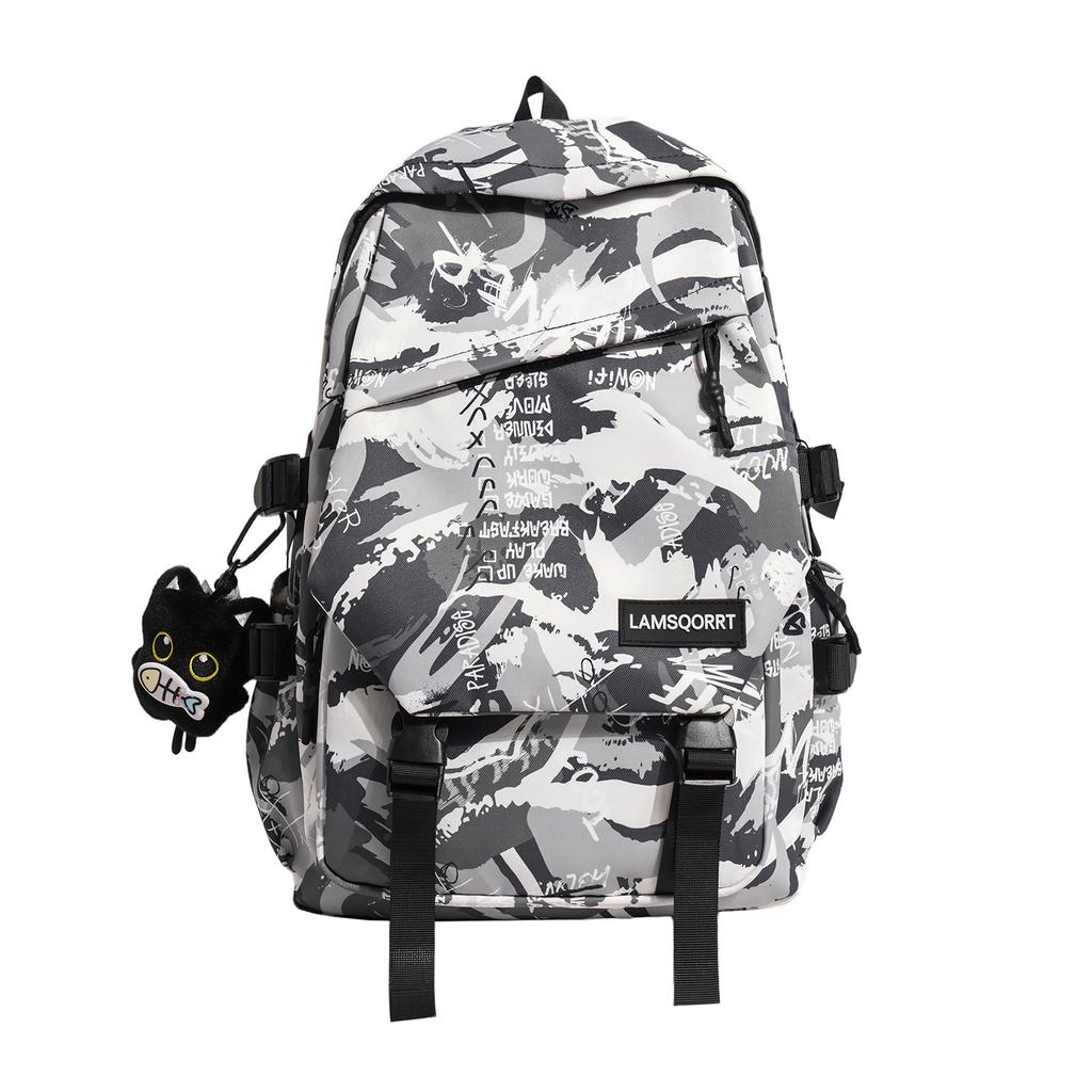 Zaino alla Moda Popolare Graffiti Grande Capacità Doppio Zaino Nuovo Zaino Casual Zaino per Studente di Scuola Media