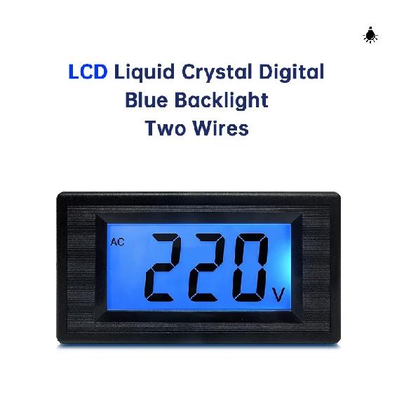 YB5135D AC Voltage Meter 20-500V 2-Wire LCD Digital Volt Panel Meter for 100V 110V 120V 220V 230V 380V Voltage Testing Tool D69