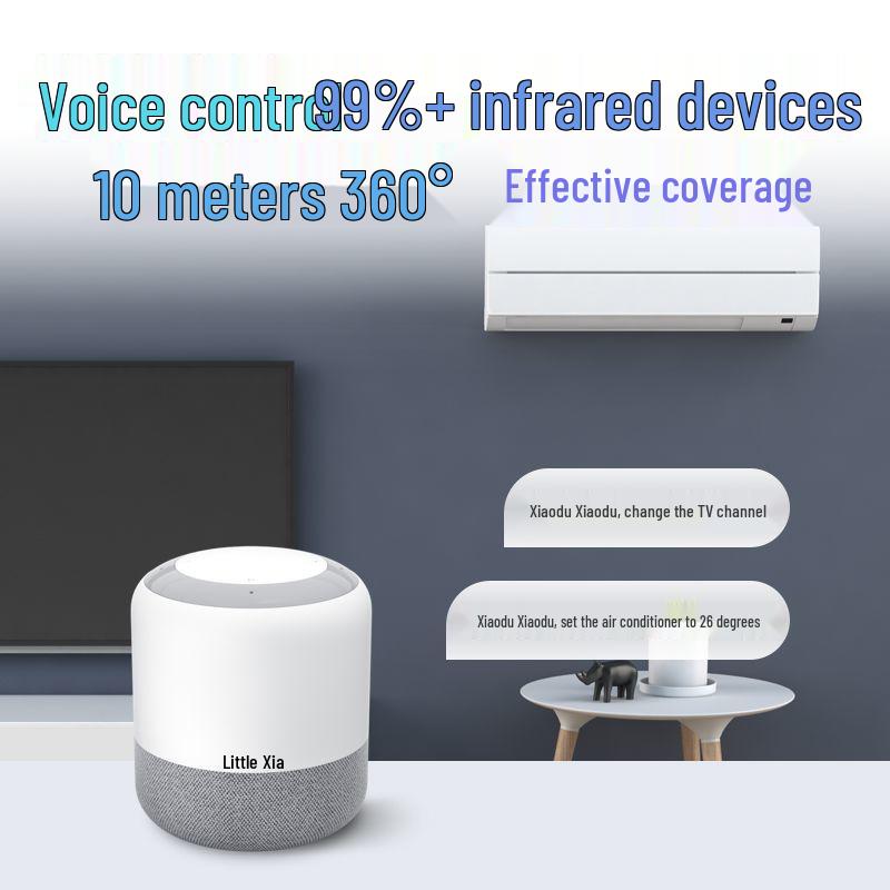 Xiaodu Flagship Smart Speaker with WiFi, Bluetooth, AI Voice Control, and Infrared Home Appliance Control.