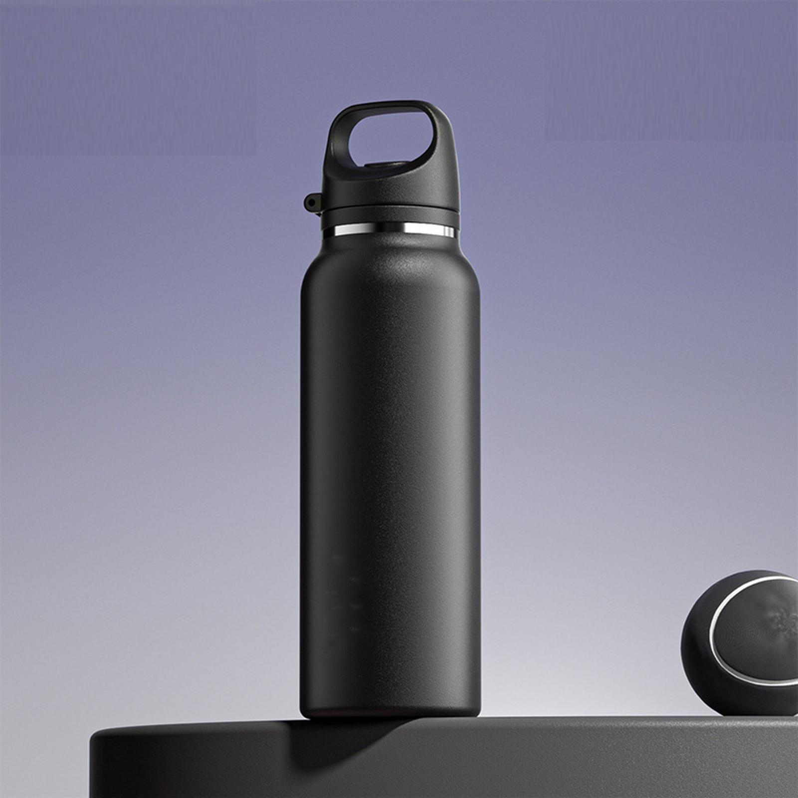 Vacuum Cup Keep Coffee Hot/Cold 12h Long Time, Lock Lid Leakproof Insulated Water Bottle Burckle Car Holder Tumbler one size чёрный