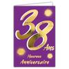 Greeting Card - AFIE - 69-2438 - 38th Birthday - Multicolored - Made In France
