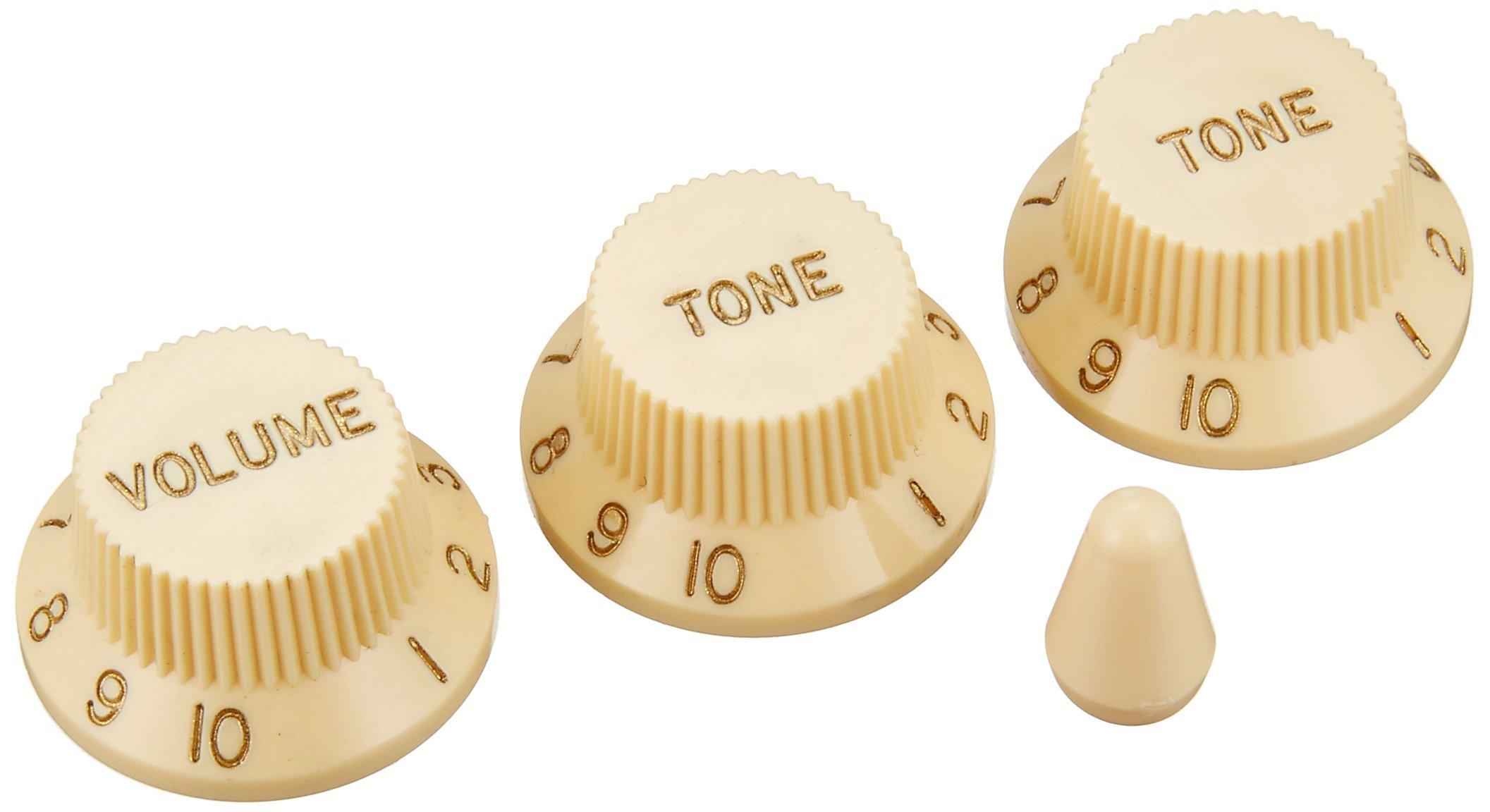 

Stratocaster Knob Set 1 Lever Ivory Inch Size Made in Japan GP FACTORY Dress-Up 4-Piece (2 Volume, Tone, Switch) GPF-KPSET-ST-IVY_i-4P слоновая кость