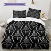 Bettwäsche mit Satansymbol-Muster, Steppbett-Set Bettbezug Kissenbezug Heim-Geburtstagsgeschenk (1 Bettbezug + 2 Kissenbezüge, ohne Füllung)