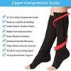 Athletic Compression Zipper Socks Vein Stretch Socks Women Men High Elasticity Pressure Long Biking Socks Leg Support