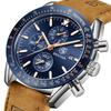 BY BENYAR Chronograph Analog 30M Water Leather Strap Quartz Gift for Available In and Blue Men's Watch, Resistant, Simple, Stylish, Popular, Formal,