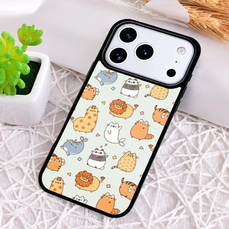 Funny Cartoon Cat Soft Phone Case for iPhone 17 Air 16 15 11 12 14 13 Pro Max Shockproof Cover