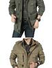 Men's Mid-Length Casual Hooded Plus Size Jacket for Spring and Autumn.