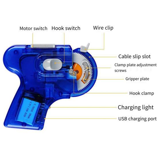 Instrument de înnodare automată a liniei electrice, portabil, ușor, reîncărcabil prin USB, dispozitiv de legare a cârligului de pescuit, accesorii de pescuit în aer liber, cadou pentru pasionați