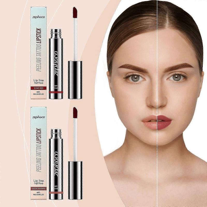Long-Lasting Hydrating Tear-Off Lip Gloss with Brightening Highlighter  Non-Stick, Moisturizing, Easy Application, 4ml