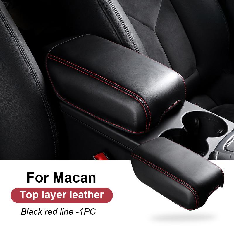 AABKV1 Per Porsche Mancan 2014-2024 2023 Auto Camoscio Bracciolo Scatola Cuscino Copertura Console Centrale Interna Bracciolo Pad Protettivo Guscio Custodia