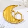 Moon Shaped Ramadan Decorative Tray Elegant Eid Candy Dish  Eid Celebration