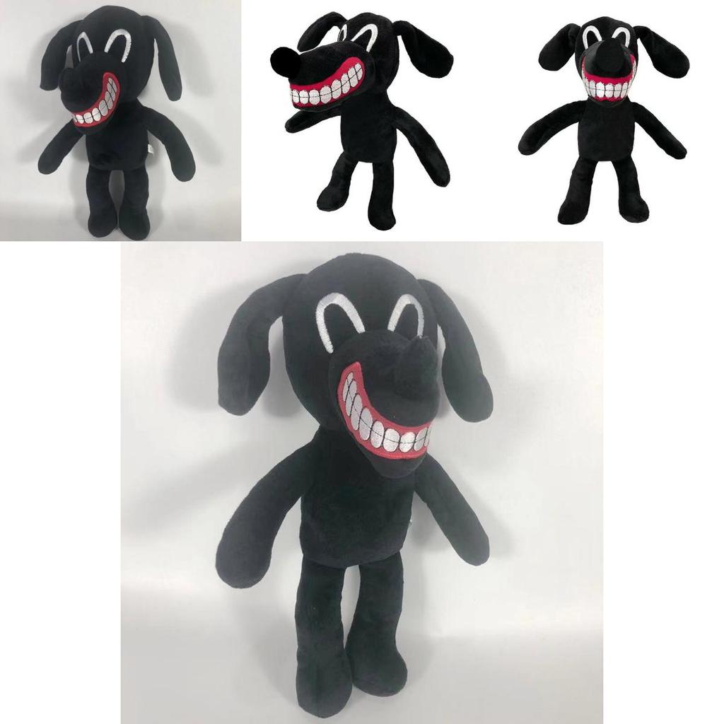 Morbida e Coccolosa Cartone Animato Siren Head Horror Cane Nero Peluche Bambola Regalo di Natale Perfetto