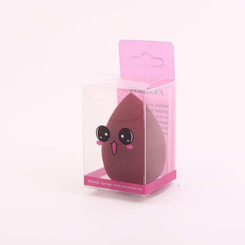 

Independent packaging transparent box beauty blender soaked in water large wet and dry dual-purpose portable makeup egg makeup tool puff