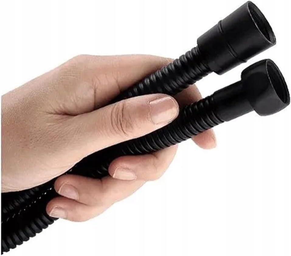 Stretch shower hose 150 - 175 cm matt 1.5 - 1.75 m steel black