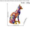 Bunte Harz-Katzenfigur Sitzende Haltung Dekoration Ornament Wohnzimmer Flur Schreibtisch Büro Heimdekoration