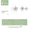 WOSTU 100% 925 Sterling Silver Flower Earrings Clean And Pure Petals Simple Design Earrings
