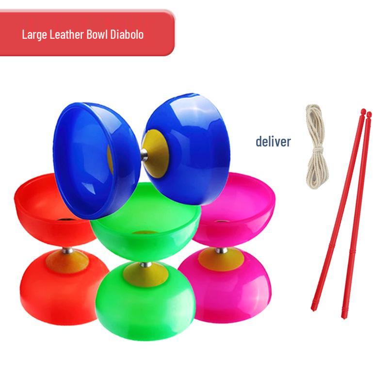 Adult Beginner Double-Head Diabolo with Three-Axis Edge Protection for Fitness Exercise and Anti-Fall Design