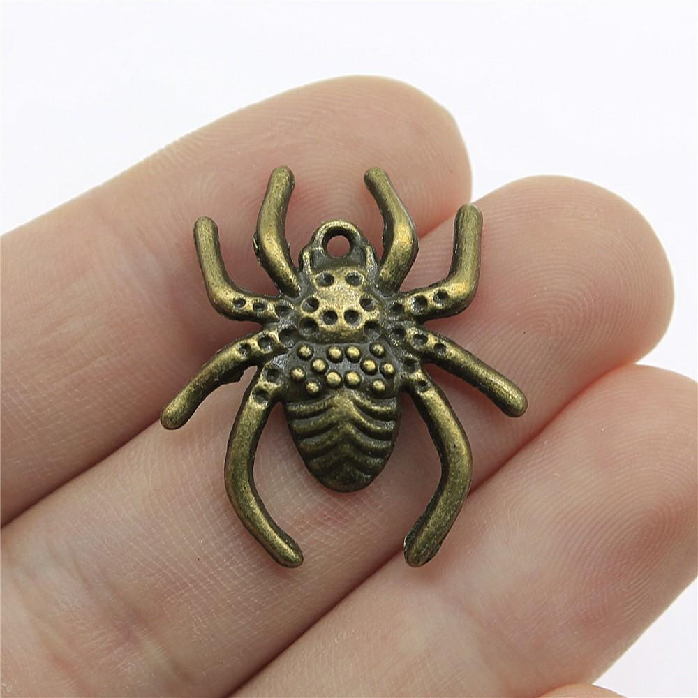 10pcs Spider Charms For Halloween Jewelry Making Halloween Decoration Handmade Craft Accessories