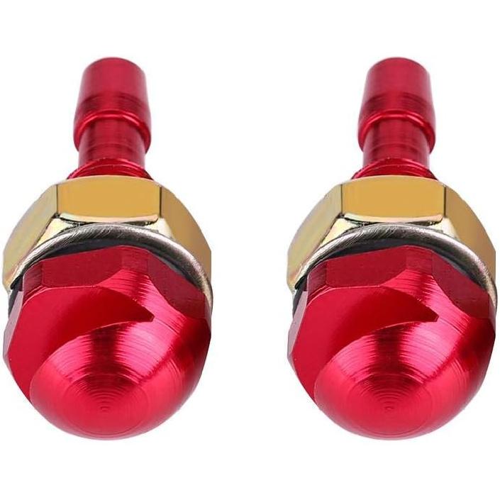 Windshield Sprayer Nozzles, 2pcs Universal Aluminum Alloy Car Auto Front Windshield Wiper Spray Jet Nozzle Replacement Kit(Red)