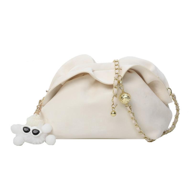 Vintage Retro Shoulder Bag 2024 New Women's Bag Spring Casual Chain Crossbody Bag Fashion Simple Bucket Bag