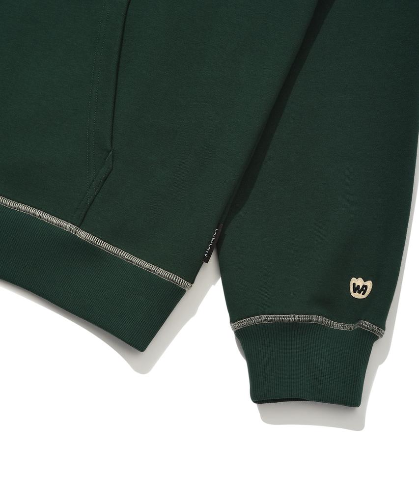 Stitch Lettering Hoodie Green