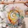 Metal Wind Chime with Colorful Swirl Mandala 3D Kinetic Outdoor Hanging Decor for Garden Patio Christmas Halloween Thanksgiving Housewarming Gift