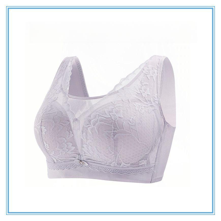 

Бесшовный бюстгальтер для женщин без стальных косточек Тонкий и красивый бюстгальтер на спине Кружевной бюстгальтер со сборками и аксессуарами 46/105D фиолетовый
