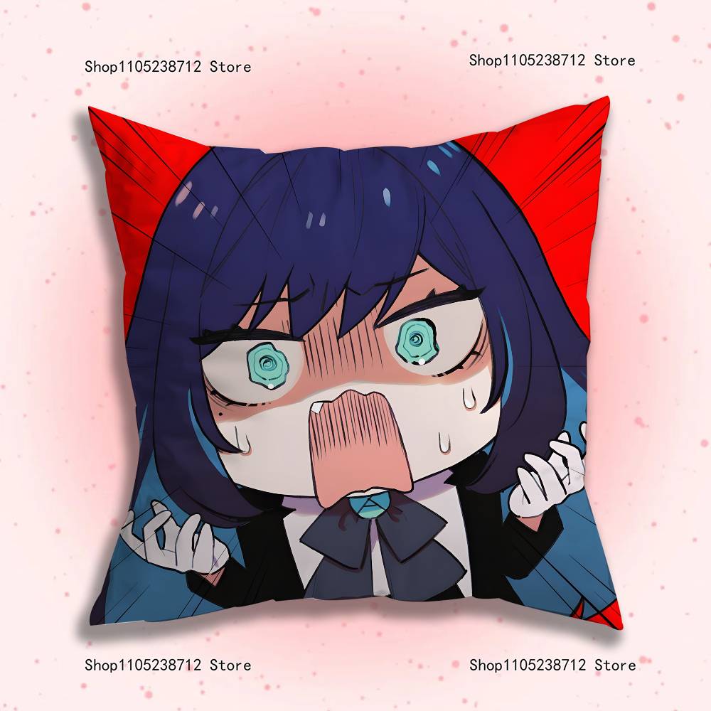 A-AdoS Anime Cute Pillow Case For Sofa Decor Car Office Room Printing Cushion Cover Decorations and Protector