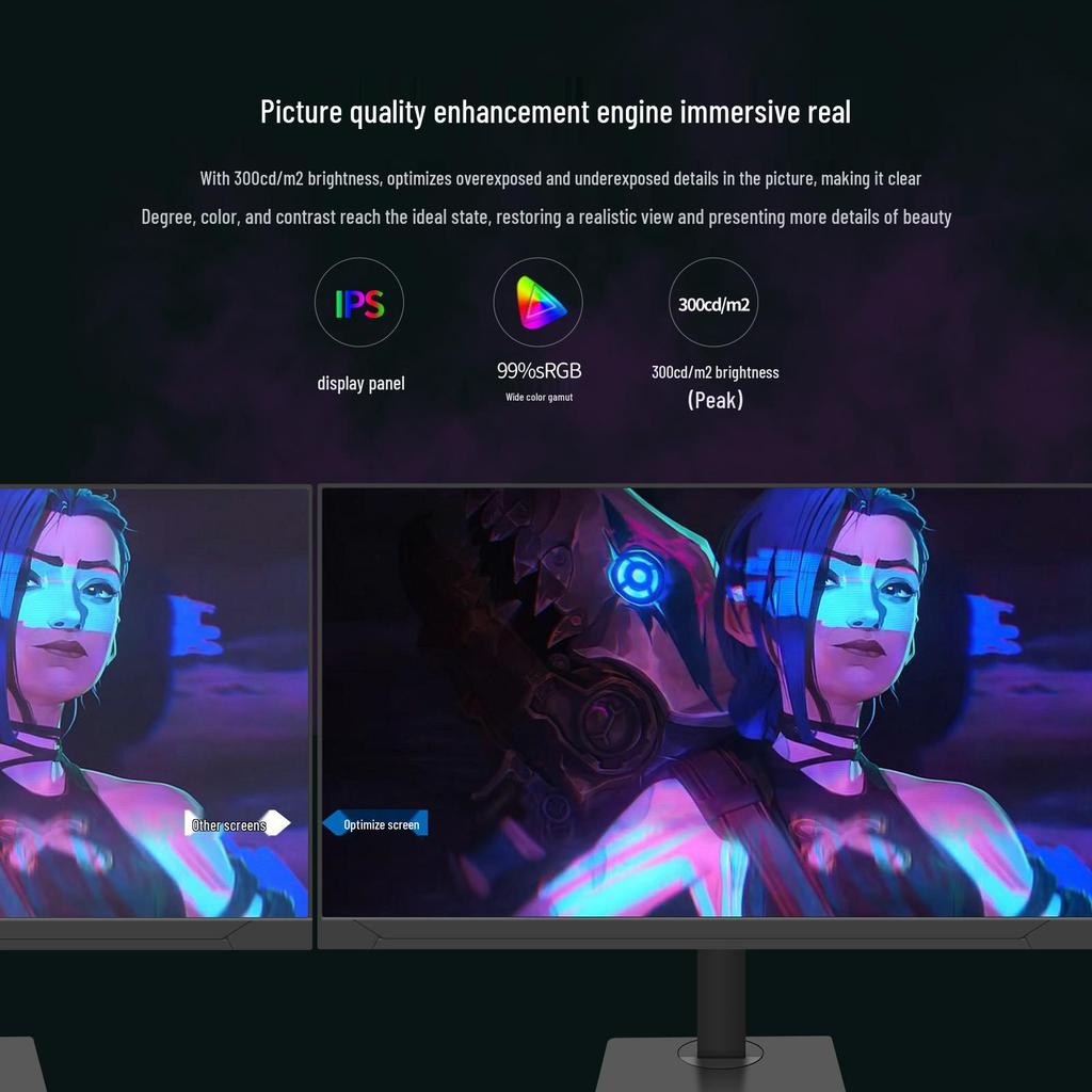 24" Bezel-less High Refresh Rate Gaming Monitor with HD LCD Screen (Available In 19"/22"/27")