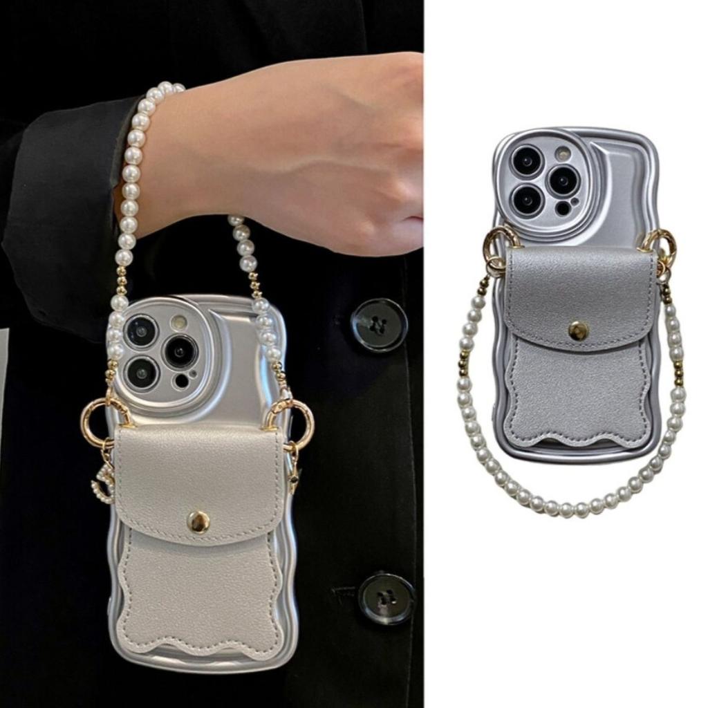 Luxury Stylish Crossbody Shoulder Card Holder Wallet Case for 11-16 Pro Max Shockproof TPU Mobile Phone Case