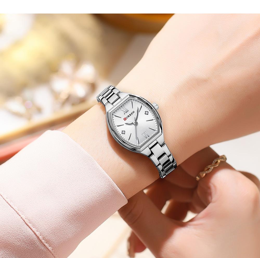 CURREN 9112 Women's Quartz Waterproof Steel Band Watch - Casual and Simple Design
