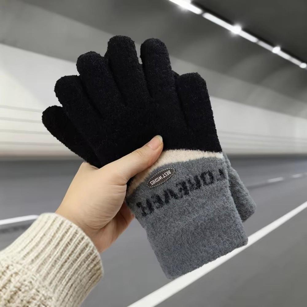 Warm Five-finger Gloves Knitted Cycling Gloves Unisex Touchscreen Gloves