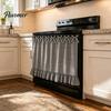 Oven Side Window Drapes Buffalo Plaid Curtain Skirt, Door with Ribbon Bows, Rustic Small Space Decor Half for Farmhouse Kitchen Sink, Cabinet,