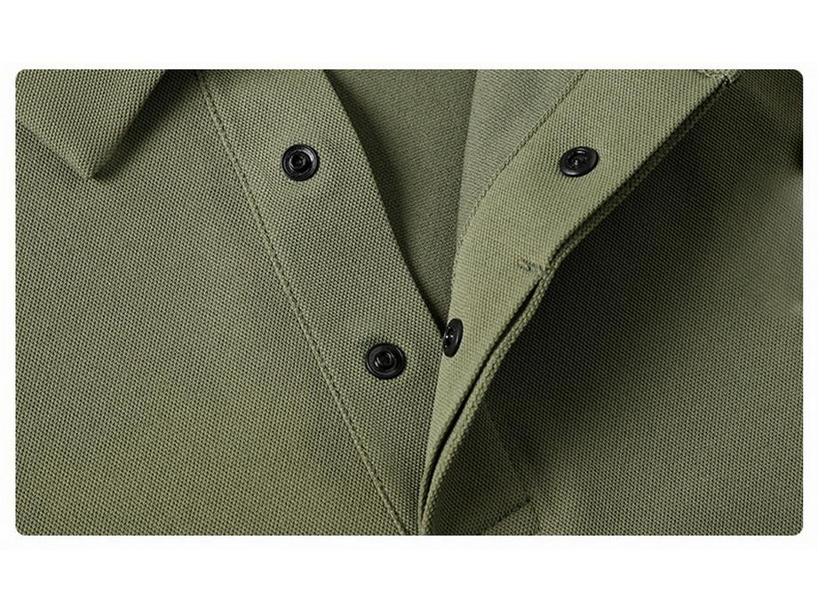 Premium Brand Men's Quick-Dry Golf Polo Shirt with Stand-Up Collar - High-End Design