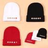 Winter Warm Floral Knit Hat For Couples Fashionable Ins Loose Woolen Hat