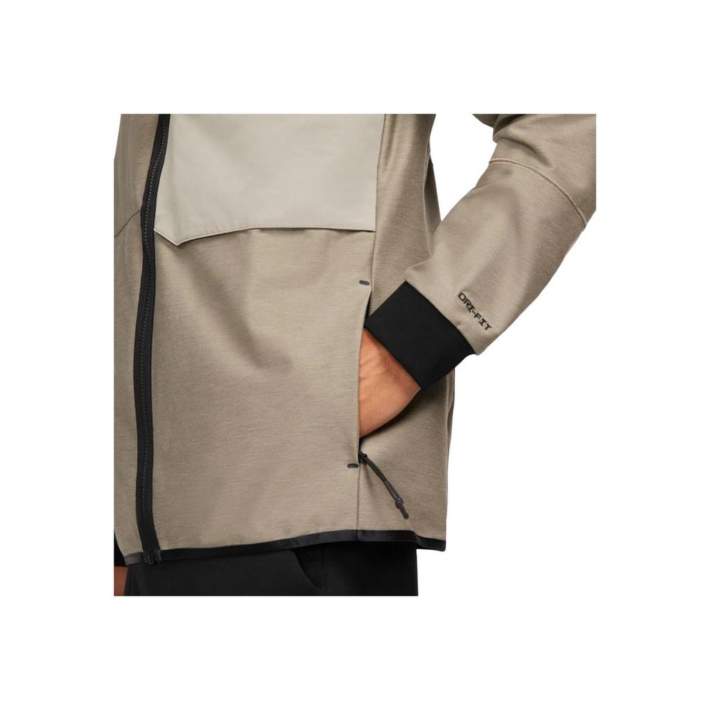 Nike Color Block Stand Collar Zip Shoulder Long Sleeve Jacket Men Jackets Khaki DD6594-087