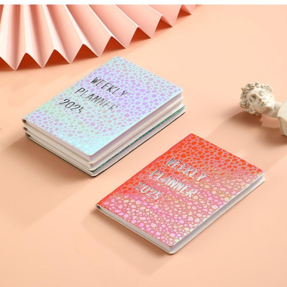 Efficiency Plan Leather Pocket Calendar Colorful Schedule Planner Notepad  School Office Supplies