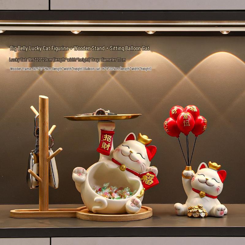 Cat Figurine - Perfect for Home Entry, Living Room, Wine Cabinet, or Shoe Cabinet Decoration; Ideal Housewarming Gift