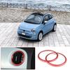 Red Alloy Side Air Vent Outlet Ring Trim for Fiat 500 2016-24