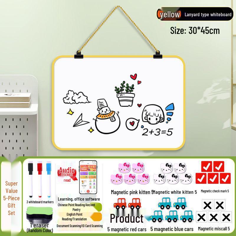 Double-Sided Magnetic Mini Blackboard: Erasable Wall-Mounted Teaching & Drawing Memo Board